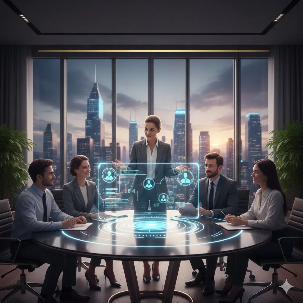 Líder delegando tarefas em uma equipe de trabalho.